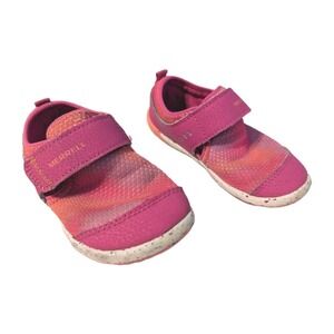 Merrell Bare Steps H2O Kids Pink Orange Gradient Water Shoes Sneakers Size 5